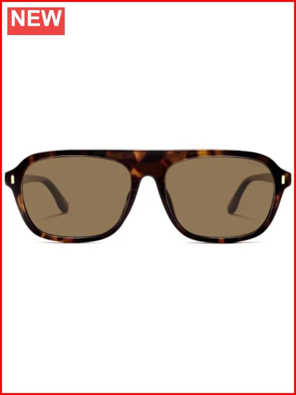 Retro Polarized Aviator Sunglasses Rectangular UV400 Protection
